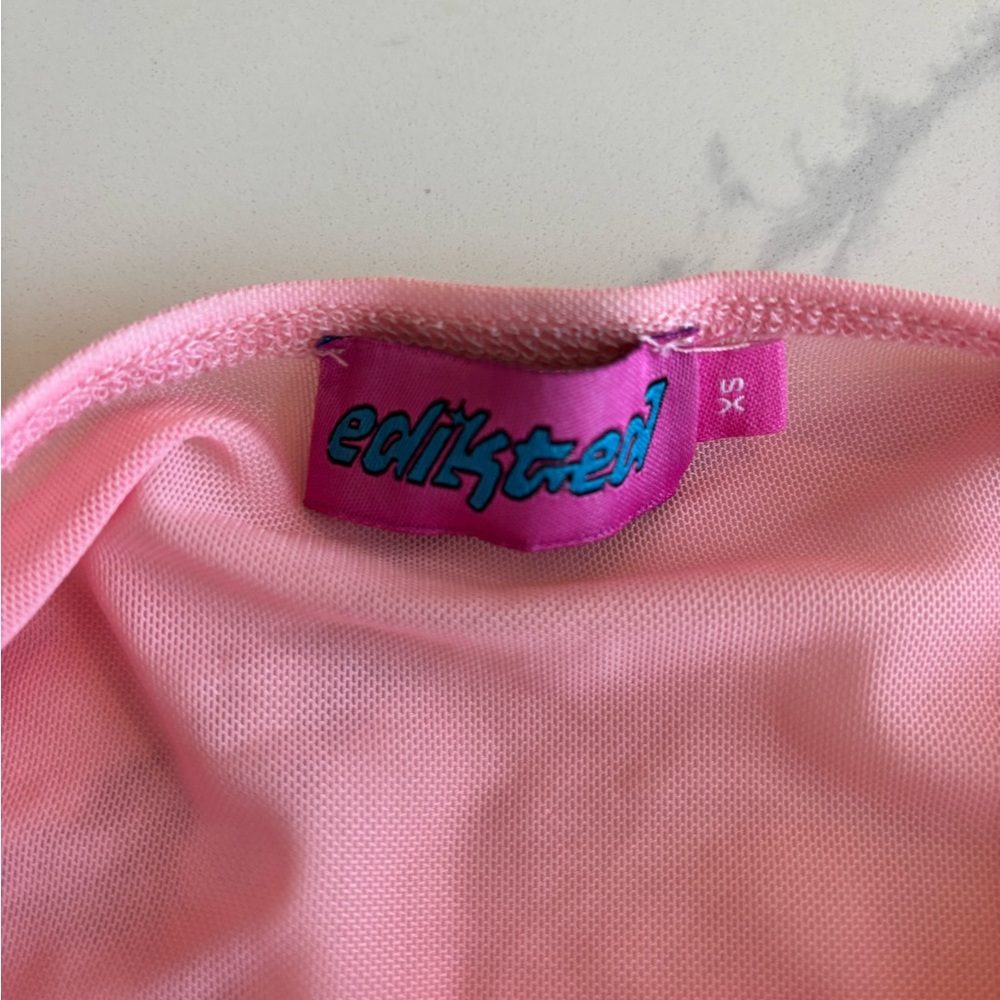 Edikted Pink Ruffled Two-Piece Set - Picture 3 of 4